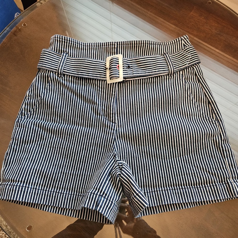 Ett:twa By Anthropologie Railroad Striped Short Size 8